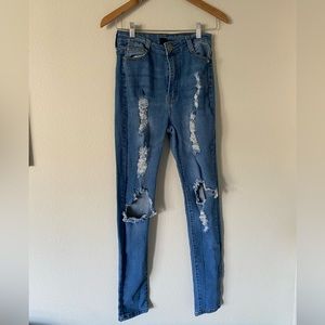 Ripped high waisted Fashionova skinny Jeans